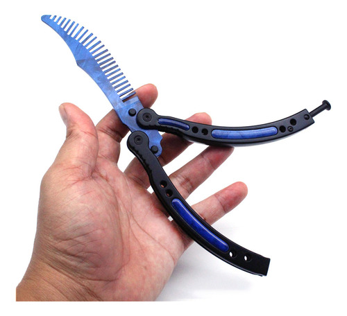 Peine Plegable De Acero Inoxidable Con Forma De Mariposa Par