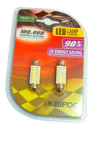 Lampara Bifoc 18 Led Cristal 12v 5w Patente/ Baul Zeta Motos