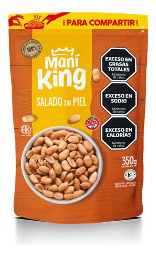 Mani Frito Sin Piel Mani King X 350 Grs. Kosher, Sin Tacc