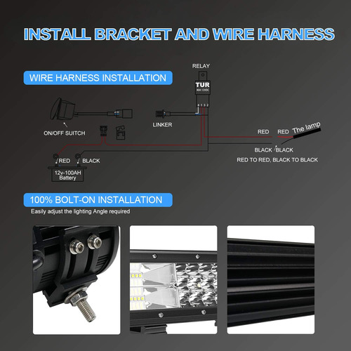 Barra De Luz Led 12 Pulgadas 180w Lm Luches Fog Leaches Led
