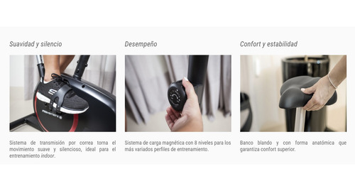 Imagen 2 de 7 de Bicicleta Magnetica Vertical Movement Bike V2 Hta 110 Kg Cuo