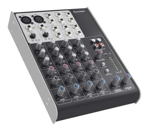 Mezcladora Amplificada Dj 6 Canales Mixer 