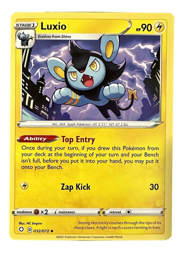 Pokémon Tcg - Luxio - Shining Fates 032/072 Uncommon Rombo