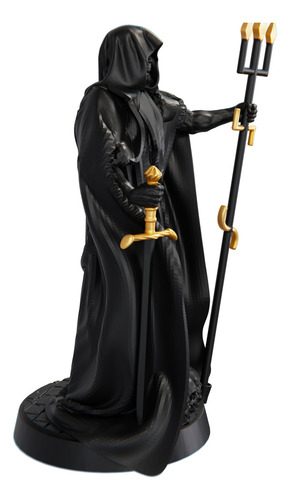 Estátua Exu Caveira Imagem Umbanda Candomblé - Versão 2 Cor Cor Aurum Noctis