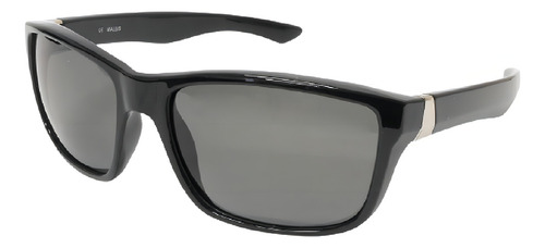Lentes de armação/hastes pretas com micas Smoke Wallis Rod Color Black Frame Color Black Frame Black