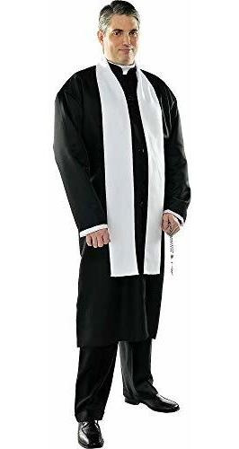 Disfraz Talla Plus Para Adulto De Padre Sacerdote Halloween