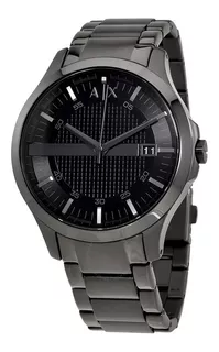 Reloj Armani Hombre Acero Todo Negro + Pulsera 50mts Ax7101
