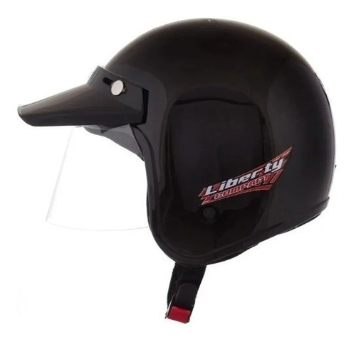 Capacete Aberto Protork Liberty Compact Pala Piruzinho Preto