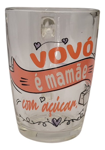 Caneca Presente Dia Das Mães Vovó É Mamãe Com Açúcar 320ml