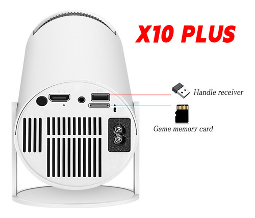 Proyector Portátil X10 Plus Con Joystick Y Tarjeta De Juego