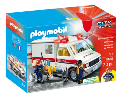 Playmobil 5681 Ambulancia De Urgencias Luces Y Sonido Intek