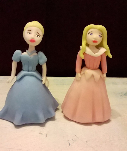 Adorno Para Torta En Porcelana Fría Princesas Disney