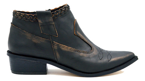 Botas  Texanas Cortas Mujer Tachas Abiertas Moda 1319g 