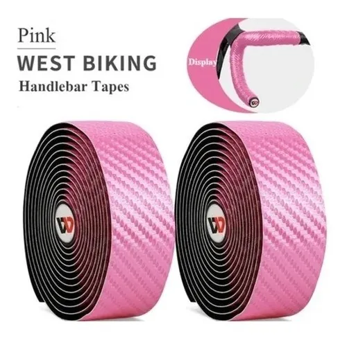Cinta Manillar Bicicleta Ruta Fixie Goma Eva Suave Rosada
