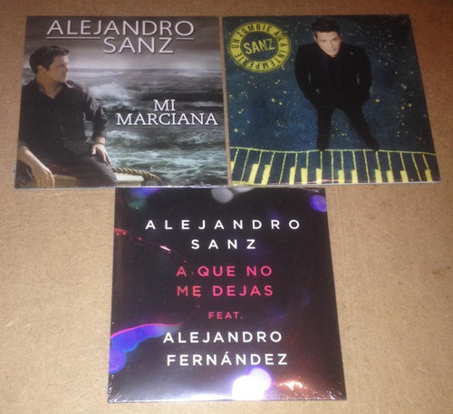 Alejandro Sanz Lote 3 Cds Sencillos Cerrados De Colección