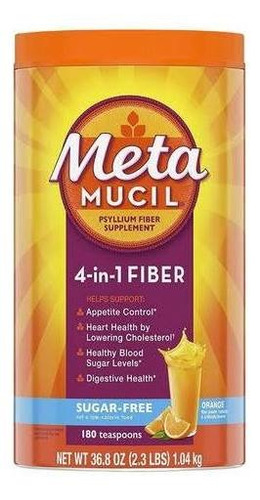 Metamucil 1.04 Kg 180 Cdtas En Polvo. Sugar Free