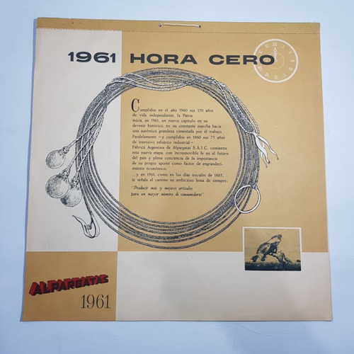 Antiguo Almanaque Molina Campos Alpargatas 1961 Mag 61191