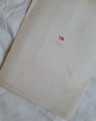 Antiguo Menu Barco Genova Vellani Marchi 1958 (Usado)