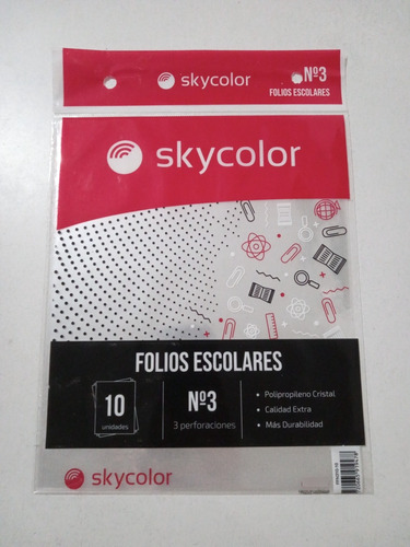 Folios Escolares Nro 3 Por 90 Unid. Sky Color. Calidad Extra