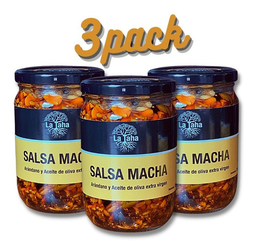 Salsa Macha Gourmet Aceite De Oliva & Arándanos 3pack