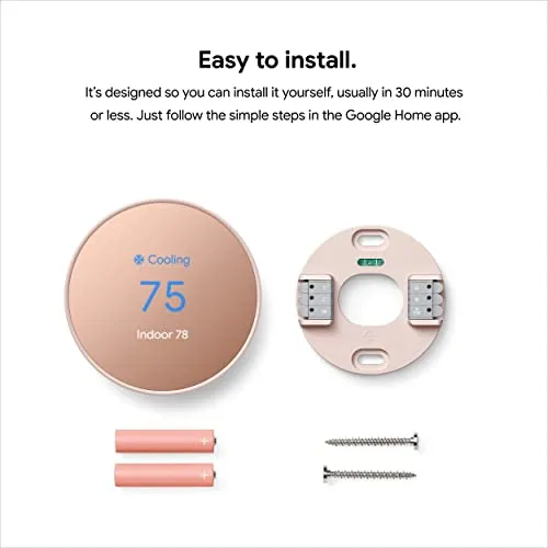 Termostato Inteligente Para El Hogar Dorado Rosa