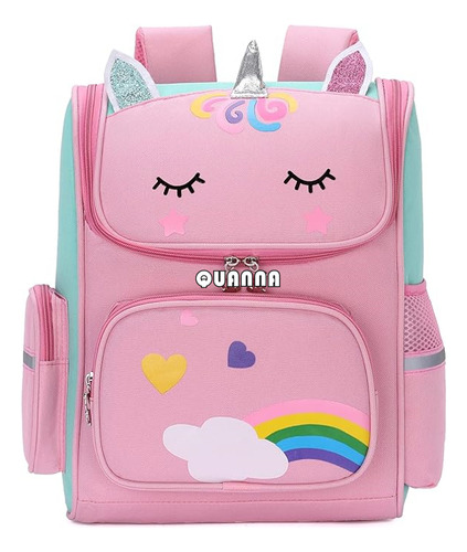 Mochilas Escolar Infantil Unicornio Morrales Para Niña Niño Transpirable Impermeable Correa Ajustable Tejido Resistente Cierre Duradera Estrellas 25l Color Rosa Diseño De La Tela Lisa