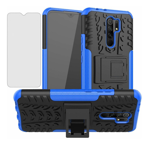 Funda Del Teléfono Para Xiaomi Redmi 9 Con Vidrio Templado P