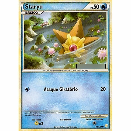 Staryu - Pokémon Água Comum - 84/123 - Pokemon Card Game