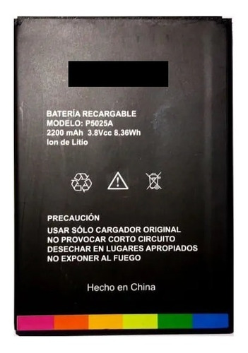 Bateria Pila Polaroid Turbo L5s P5025a 100% Nueva 2200 Mah