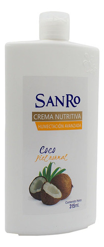  San Ro Crema Especial Con Coco Para Piel Normal 315ml