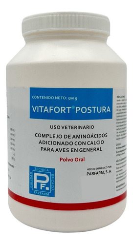 Vitafort Postura Bote De 500 G Aminoacido Para Aves En Gral