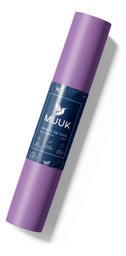 Tapete De Yoga Muuk Fitness 3 Mm Ejercicio Y Relajación Color Lila