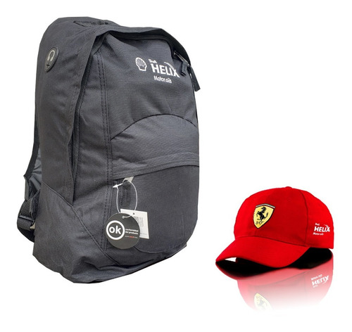 Mochila Gorra Ferrari Shell Helix Original Edicion Limitada