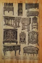 Comprar Impreso Antiguo: Mobiliario Gótico Circa 1930. 13 X 18 Cm