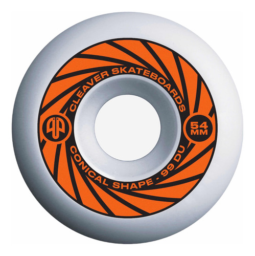 Ruedas Skate Cleaver 54mm ¡apperture Pro! Conicas Naranjas 
