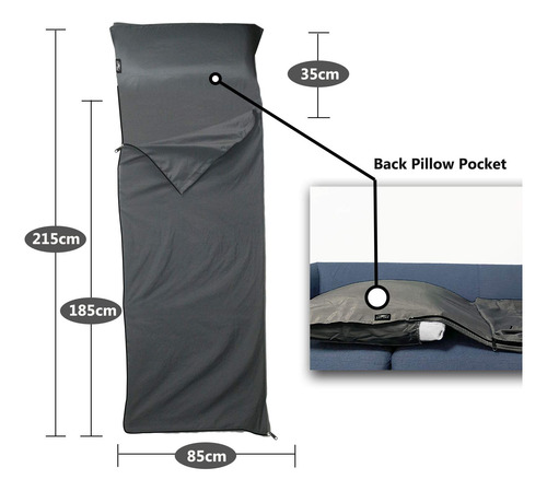 Forro Xl Para Saco De Dormir Sábana De Viaje Y Camping