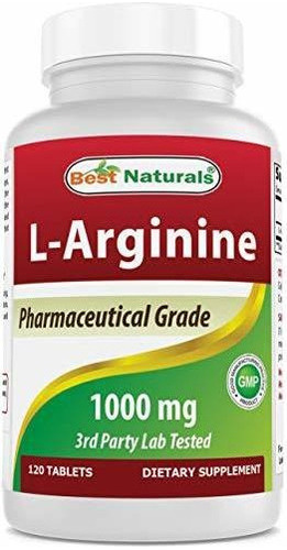 L-arginina 1000mg Promueve Sintesis De Oxido Nitrico 120 Tab