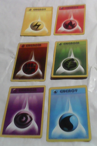 Pokemon -energy -set De 6 Cartas -diferentes Colores -set 6 