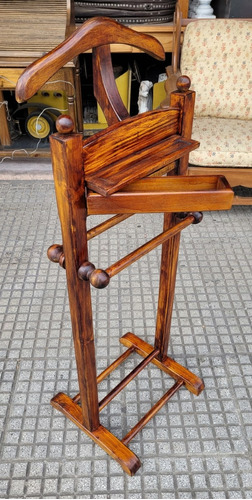 Perchero Valet De Madera Maciza Con Cajon!! Nuevo