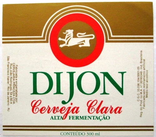 C1363  Rótulo Cerveja Dijon - Cervejaria Princeza, São Franc