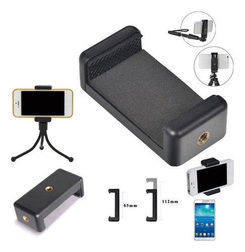 1 Pinza Soporte Celular Smartphone Tripie De 1/4