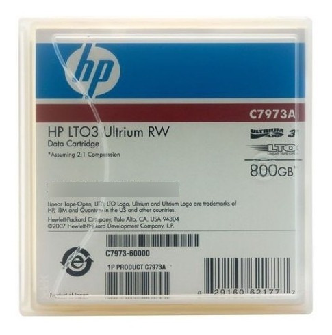 Hp Lto3 Ultrium Rw, Cartuchos De Datos 800g, C7973a Nuevo
