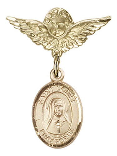 Badge 14kt Gold With St Louise Marillac Charm