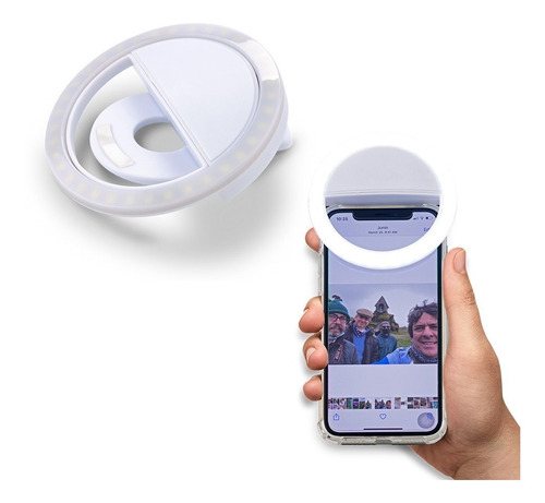 Mini Selfie Light Para Móviles 3 Niveles De Luz Fotos Aro 