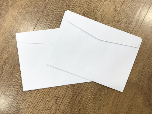 100 Unidades Envelope Branco Carta Sem Cep 11,4 X 16,2 Cm 