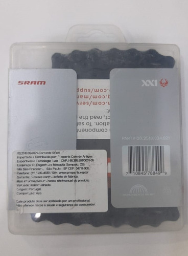 Imagem 2 de 2 de Corrente Sram Pc-xx1 Eagle 126 Elos Preta