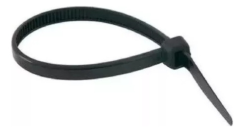 Abracadeira De Nylon Preta C/1000 Un 3,6x300 Flex - 30 Cm Cor Preto