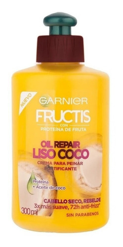 Crema Para Peinar Garnier Fructis Oil Repair Liso Coco 300ml