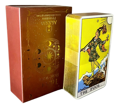 Akasha Tarot Rider Waite Dorado 78 Cartas Premium