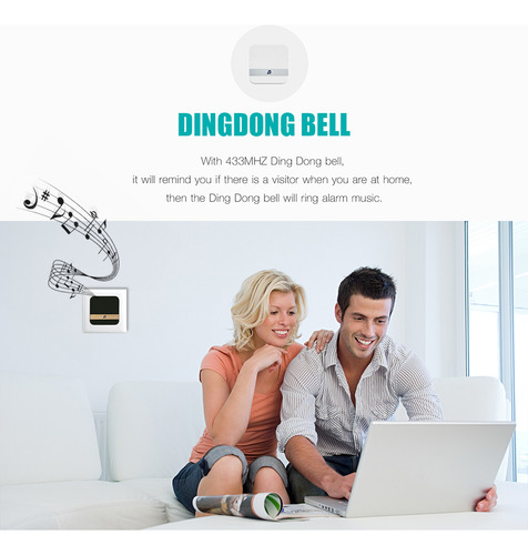 P5 Indoor Ding Dong Shine Support 433 Protocol Doorbell Ding